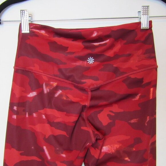 Athleta Elation Train Printed 7/8 Tight Camo Lux Red Womens XS - Picture 7 of 9